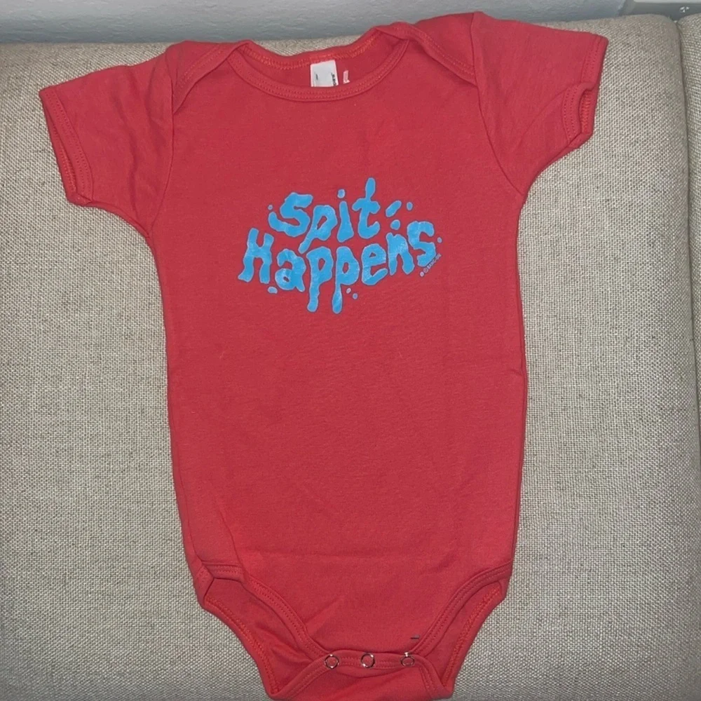 Spit Happens  Baby Onesie